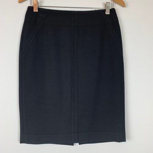 LOFT Classic Black Pencil‎ Skirt Sz 2